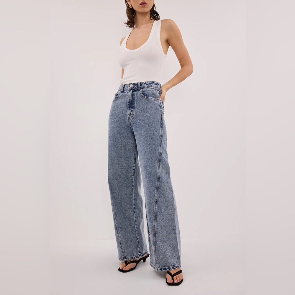 Dissh Carson Mid Blue Wide Leg Jean